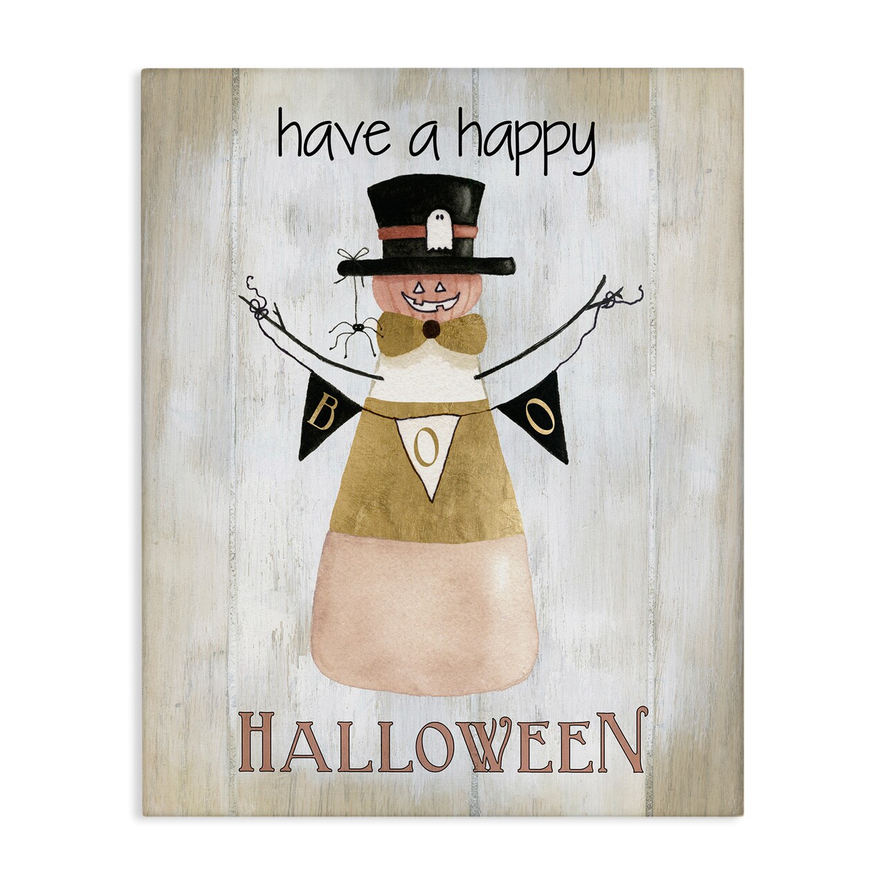 Stupell Industries Halloween Candy Corn Canvas Wall Art Design by Livi + Finn